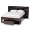 Baxton Studio Dexton ModernDark Brown Finished Wood Queen Size Platform Storage Bed 198-12582-ZORO - alternate 9